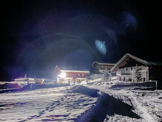 Die Gleirschalm bei Nacht - eiskalt aber wunderschön